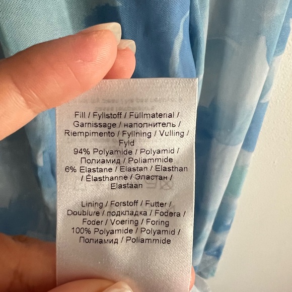 Ganni blue floral print turtleneck top - Picture 6 of 10